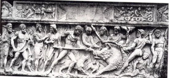 Figura 5 Sarcofago di Meleagro (Roma, Palazzo Doria Pamphilj)