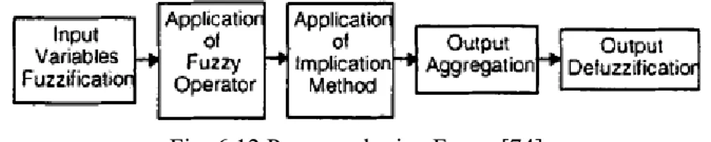 Fig. 6.12 Processo logico Fuzzy [74] 