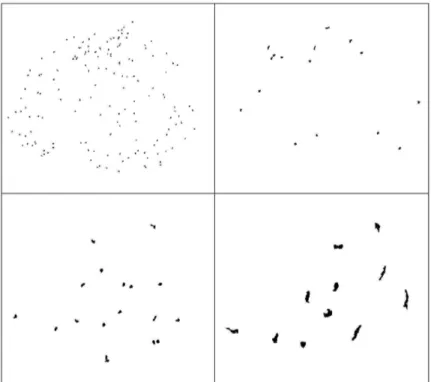 Figura 4.3.4 – Alcune classi della distribuzione dimensionale dei pori da analisi di immagine