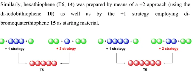 Figure 2.9 Overview of the strategies investigated for the synthesis of T5 and T6  materials