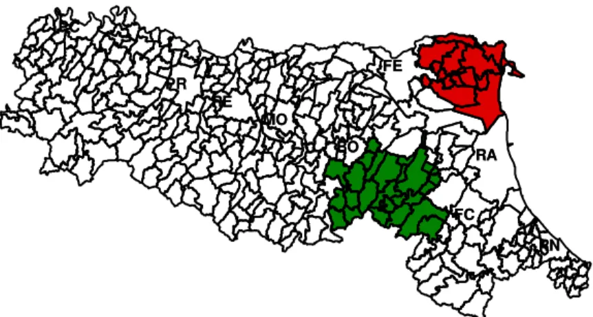 Figura 2 – Mappa CR95+ Maschi SSS (5% dimensione massima di popolazione).  