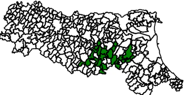 Figura 9 – Mappa CR95+ Maschi GA (5% dimensione massima popolazione)                999 simulazioni