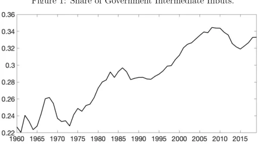 Figure 1: Share of Government Intermediate Inputs.