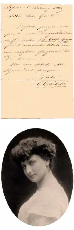 Fig. 5. Lettera di Giuseppe Garibaldi, datata Capua  5 marzo 1869, conservata al CISVe   tra le carte di famiglia di Pier Maria Pasinetti.