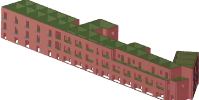 FIGURE 3. 3Muri model of the building compound under investigation. 