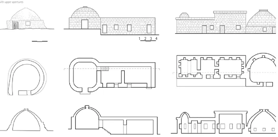 Fig. 15a: Houses in Gala Village, unicameral type Fig. 16: Houses in Gala Village, bi-cameral type  Fig