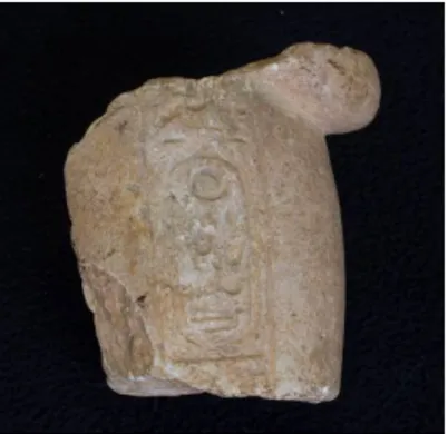 Figure  1.  The  fragment  of  the  ushabty  belonged  to  pharaoh  Ahkenaten  