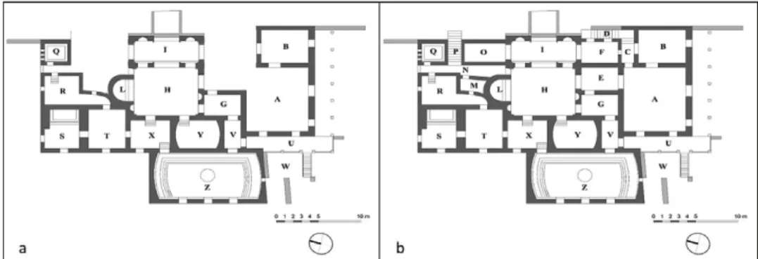 Fig. 9 – Planimetrie dell’area termale della villa d’otium di Massaciuccoli (Massarosa, LU) (R