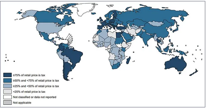 Figure 20. Tobacco tax policy across the globe, 2018 