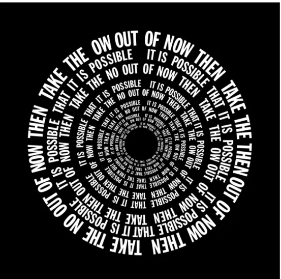Fig. 3. - USCO, Take the NO Out of NOW, poster, 1965–1970/2017 Courtesy: USCO and Carl Solway Gallery, Cincinnati.