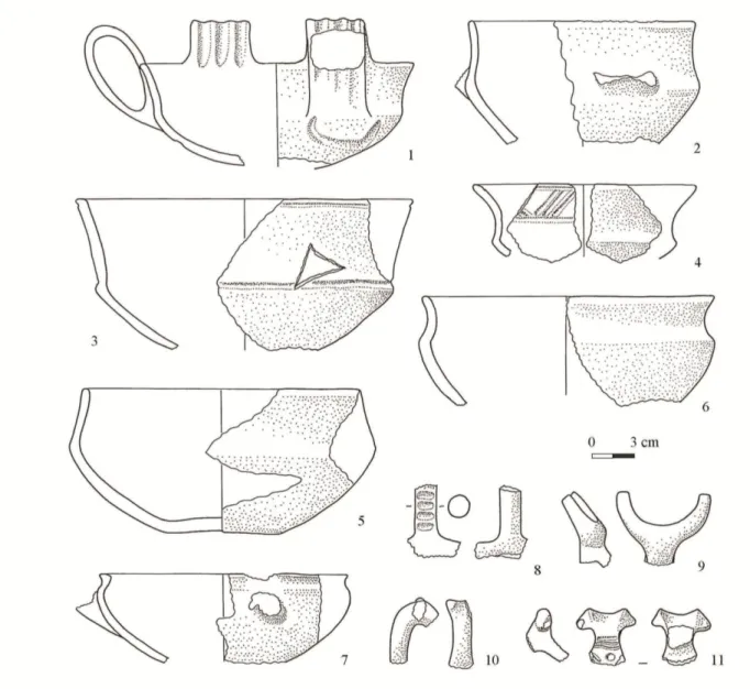 Fig. 9. Frammenti ceramici da US 30.093. 