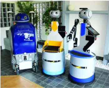Fig. 2 Robot-Era robots, from left to right Oro, Coro and Doro