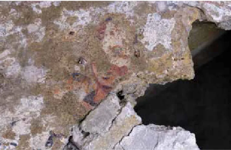 Fig. 12 – Particolare del volto del buon pastore nell’arcosolio centrale  (B5/21) (Foto F