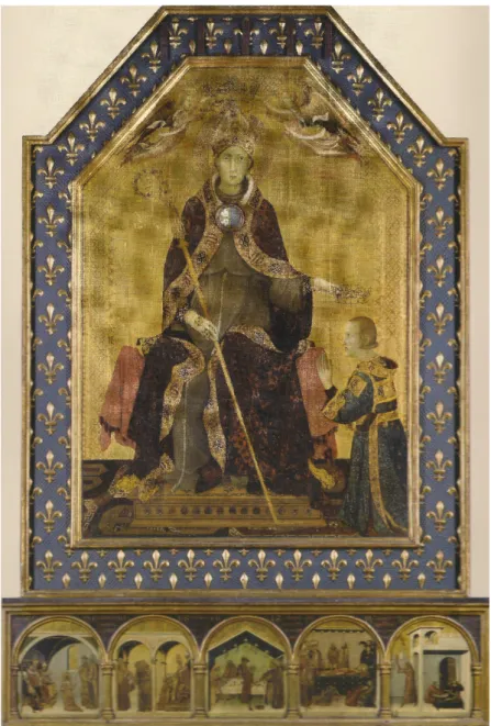 Fig. 6) Simone Martini, San Ludovico di Tolosa incorona re Roberto, di- di-pinto su tavola, 1317-1319