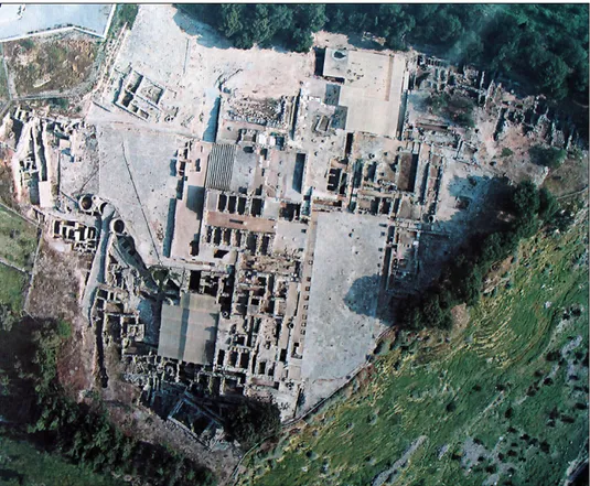 Fig. 1 – Aerial view of the Phaistos Palace (from Myres, Myres, Cadogan 1992).