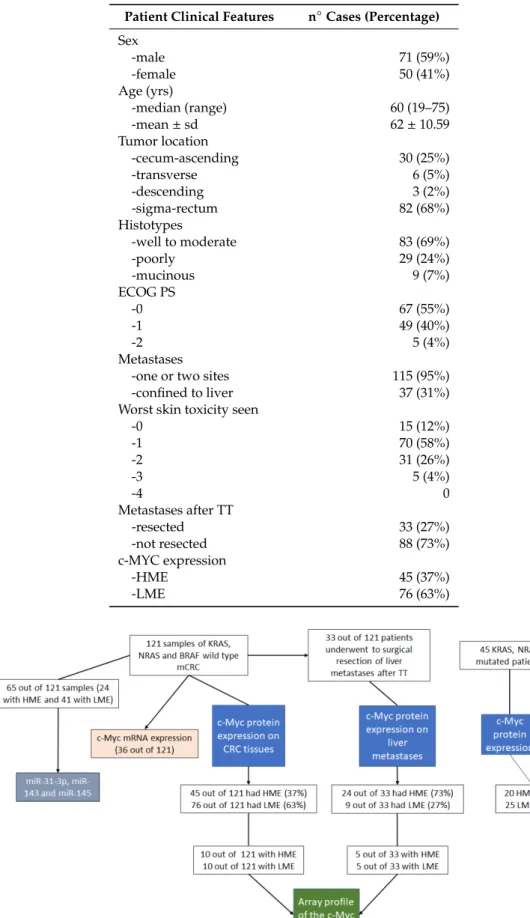 Figure 1. The figure shows the flow chart of the different analyses performed in this work in the  different patient subgroups