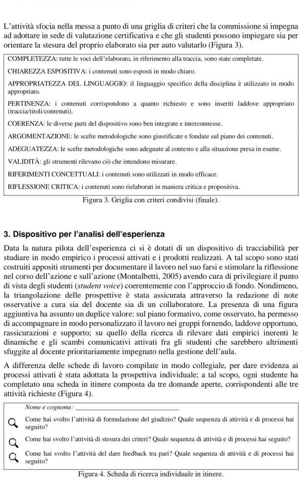 Figura 3. Griglia con criteri condivisi (finale). 