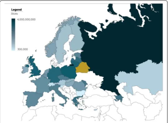 Fig. 3 Consumption of illicit cigarettes originating in Belarus, 2017