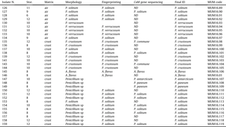 Fig. 1. M13 RAPD-PCR relatedness dendrogram for Aspergillus ﬂavus and A. versicolor isolates