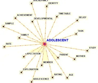 Figure 5. Radial diagram with “adolescent”. 