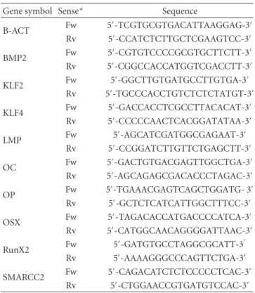 Table 1: Sequences of oligonucleotide primer used in qPCR.