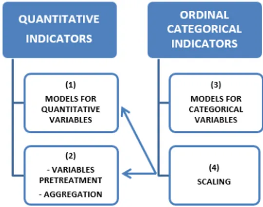 Figure 1: Nature of indicators and aggregation strategy
