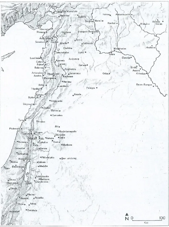 Figura  2:  La  Siria  in  epoca  romana  (da  Archéologie  et  histoire  de  la  Syrie  2,  cit.,  p