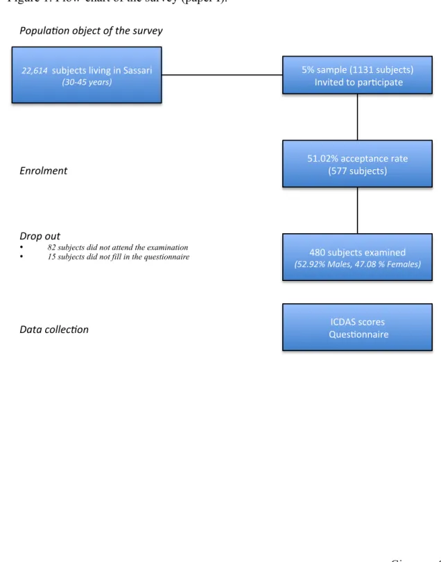 Figure 1. Flow-chart of the survey (paper I). 