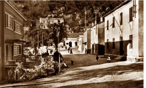 Figura 9. Foto storica della  miniera di Ingurtosu (Medio  Campidano). Viale e piazza  Centrale
