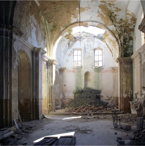 Figura 5. Craco (Matera). Chiesa di San Nicola Vescovo (foto A. Lancellotti, 2016).