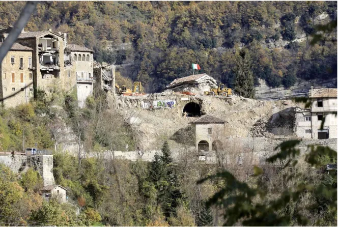 Figura 7. Arquata del Tronto (Ascoli Piceno). Località borgo (foto Mibac-UCCR-Marche di P