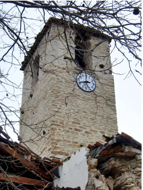 Figura 1. Castelsantangelo sul  Nera (Macerata). Orologio  della chiesa di San Vittorino,  castelsantangelo sul Nera  (foto Mibac-UCCR-Marche di  P