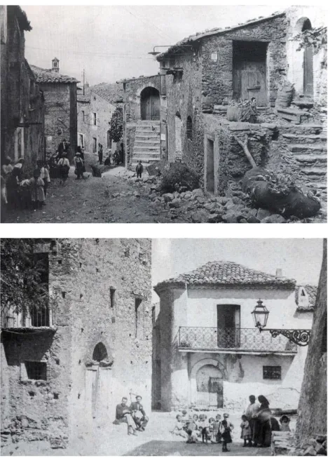 Figura 8. Gjitonìa nella prima  metà del Novecento a San  Giorgio Albanese (Cosenza) (da  Oranges 1988, p