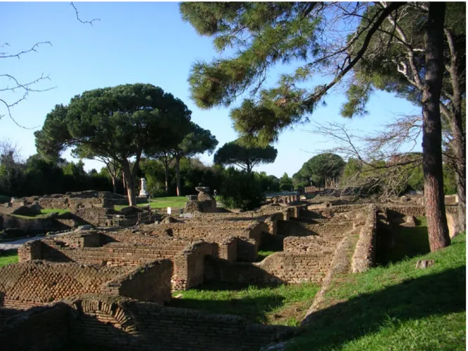 Figura 7. Il sito archeologico di Ostia antica (Roma) (foto D. Fiorani, 2008).
