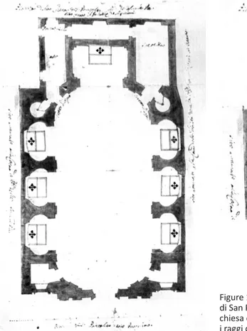 Figure 16-17. Giovanni Antonio De Rossi, progetto per la chiesa  di San Pantaleo, disegno, penna, inchiostro nero