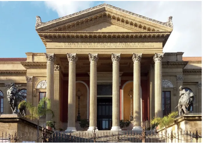 Figura 7. Palermo. Teatro Massimo, pronao (foto M. Craparo, 2019).