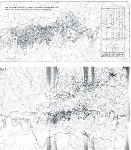 Figura 7. PrG di Catanzaro, Plinio  Marconi, elaborazione progettuale del  1957.