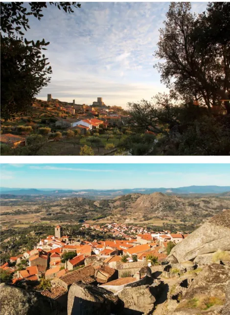 Figura 4. Marialva, il patrimonio  costruito e la struttura urbana di  matrice medievale si immergono  armoniosamente nel paesaggio  (per gentile concessione di  aldeias históricas de Portugal,  www