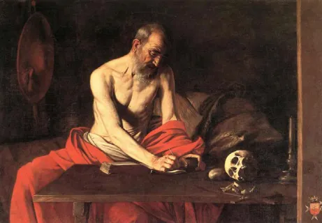 Figura 7. Michelangelo Merisi,  detto il Caravaggio, San Girolamo  scrivente, 117x157
