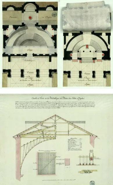 Figura 8. Pierre-Adrien Pâris, Palais des études  ou muséum de Naples: plan de l'escalier, 