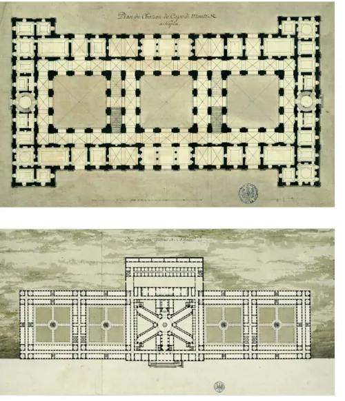 Figura 2. Pierre-Adrien Pâris,  Plan du Chateau de Capo  di Monte à Naples, ©BMB,  Fonds Pâris, vol