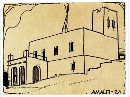 Figura 2. Fernando García  Mercadal, casa ad Amalfi,  1924 (da Mercadal 1984,  p. 19)