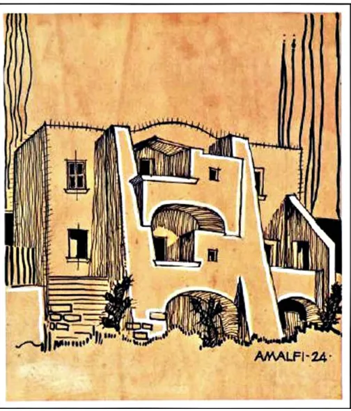 Figura 3. Fernando García Mercadal, casa ad Amalfi, 1924 (da Mercadal 1984, p. 21).
