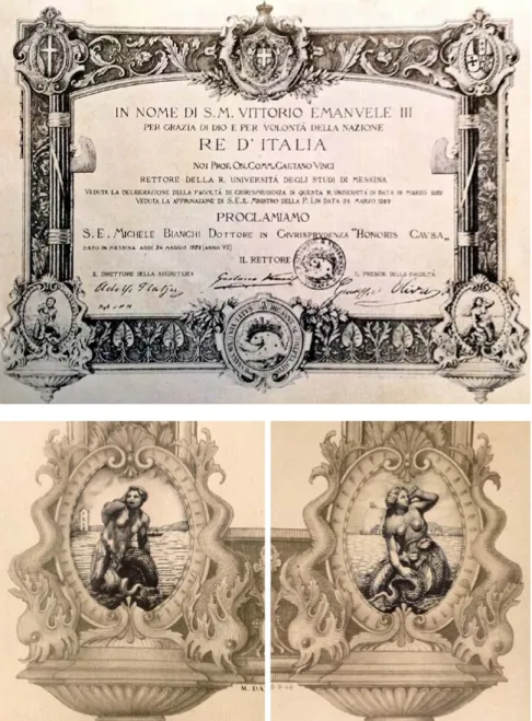 Figura 3. Diploma di laurea del  1929 concesso honoris causa al 