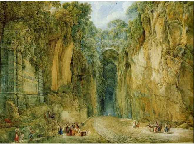 Figura 5. Abraham-Louis-Rodolphe Ducros, la Grotta di Posillipo, 1778, acquerello su carta