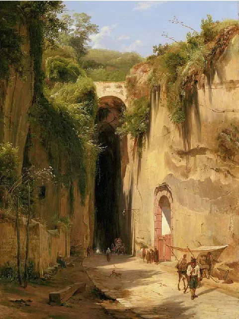 Figura 6. Anton Sminck  van Pitloo, la Grotta di  Posillipo, 1826, olio su tela. 