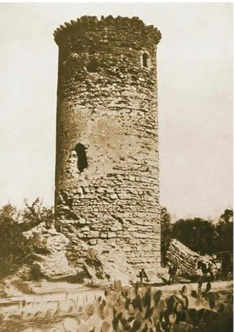 Figura 8. La torre di Pagliapoli in  una fotografia del 1901 (da Macrì  2009).