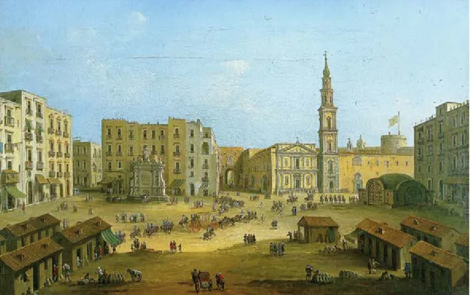 Figura 10. Antonio Joli, il Largo del Mercato, 1760-65 ca., olio su tela. Beaulieu, Coll