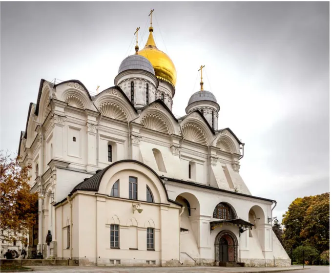 Figura 3. Mosca, Cremlino, cattedrale dell’Arcangelo Michele, esterno (foto A. Yakovlev).