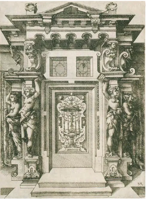 Figura 14. Wendel Dietterlin,  portale, xilografia (da  DIETTERLIN 1594, p. 75).